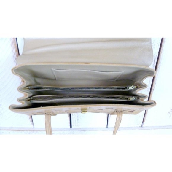 Vintage tan tooled embossed leather boho purse handbag - Picture 4 of 4